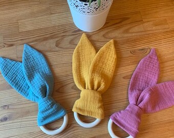 Teething ring with cuddly toy; teething ring; cuddly toy; baby; birth gift