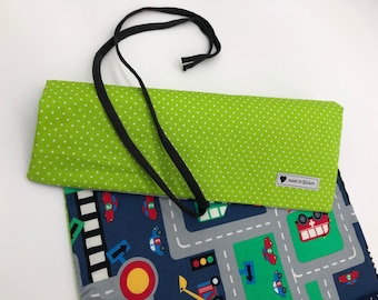 car garage, car bag, play car bag, car carpet