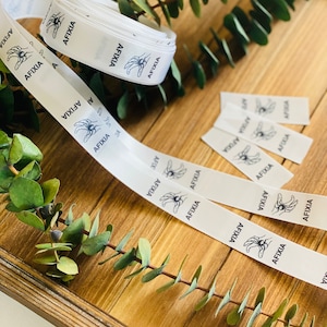 Personalized Ribbon for Gifts, Business Branded, Custom Printed Ribbon Logo, Tags Ribbon