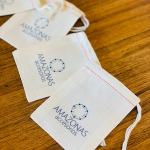 Custom Cotton Drawstring Bag Printed, Jewelry Package Wedding Favor Bags Eco Friendly Packaging Pouch With Logo - Free Shipping