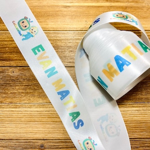 Personalized Satin Ribbon by yard, Perfect for Business Brand, Custom Printed Satin Ribbon with Logo, grosgrain ribbon, graduation ribbon.