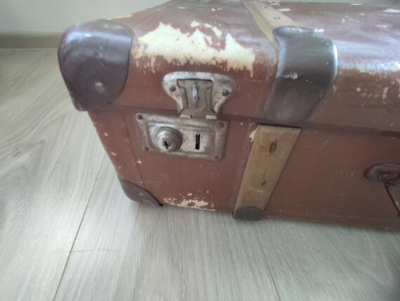 Small Vintage Suitcase, Retro Suitcase, Old Lugga… - image 5