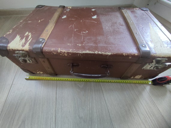 Small Vintage Suitcase, Retro Suitcase, Old Lugga… - image 7