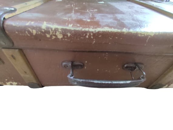 Small Vintage Suitcase, Retro Suitcase, Old Lugga… - image 3