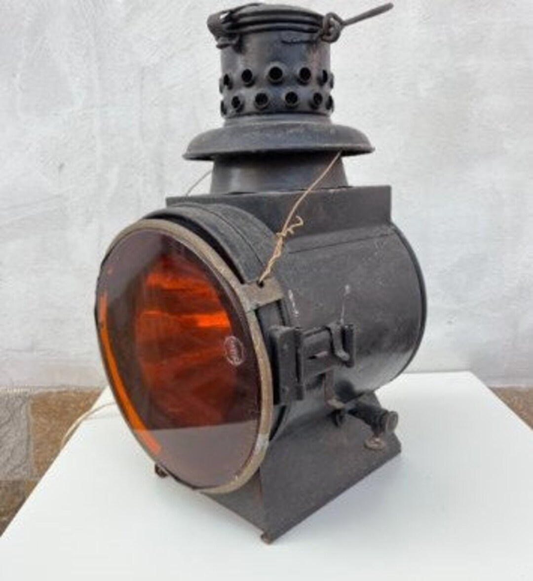 Antique Railroad Lamp Metal Glass Vintage Railroad Lamp Etsy