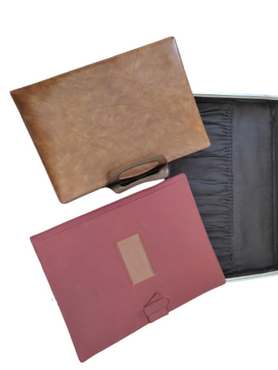 Vintage Diplomatic Briefcase, Vintage Document Case, Black Suitcase and