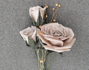 Linen Fabric Rose Flower by the yards 55/" cozy Rose Flower