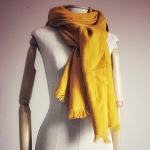 Linen Scarf Women Neck Warmer, Summer Scarf Shawl, Linen Pashmina