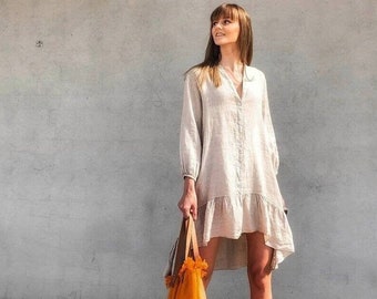 LINEN TUNIC DRESS