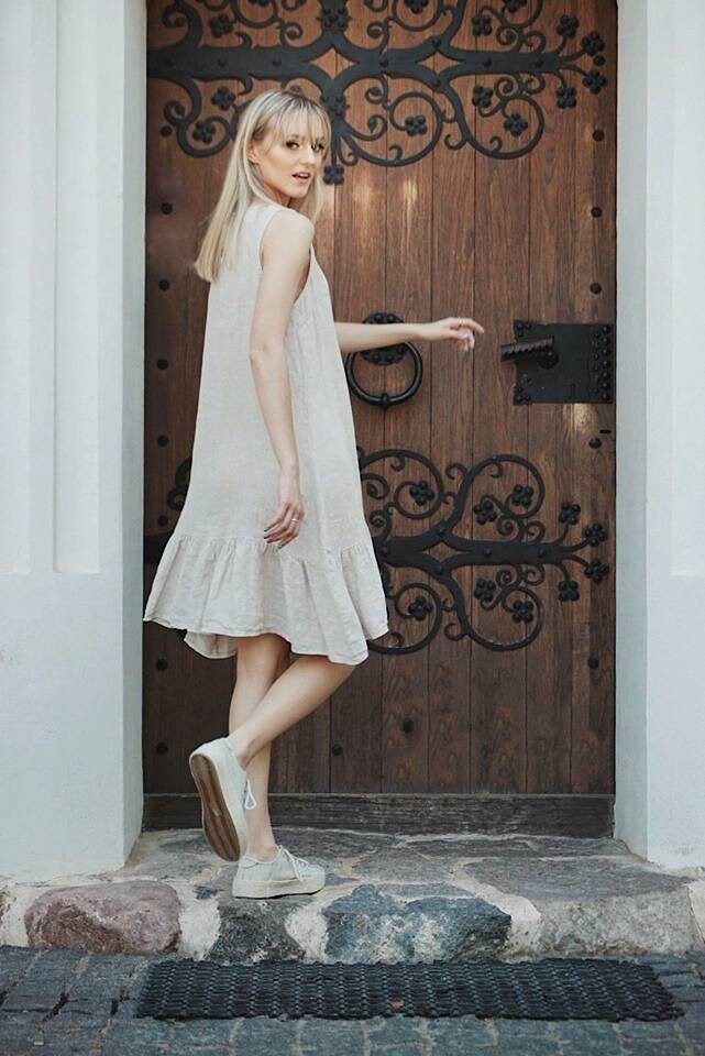 Black Linen Dress Linen Cocktail Dress. Flax Dress. Linen Etsy