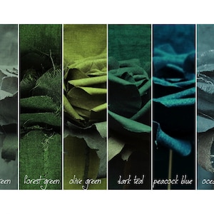 Colores verdes LINEN FABRIC SWATCHES lavados