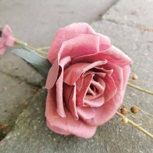 Cadeau du 4e anniversaire, Rose de lin rouge, Je t'aime, Cadeaux d'anniversaire, Anniversaire de lin, Anniversaire de 4 ans, Cadeau d'anniversaire, Roses de lin Peach pink