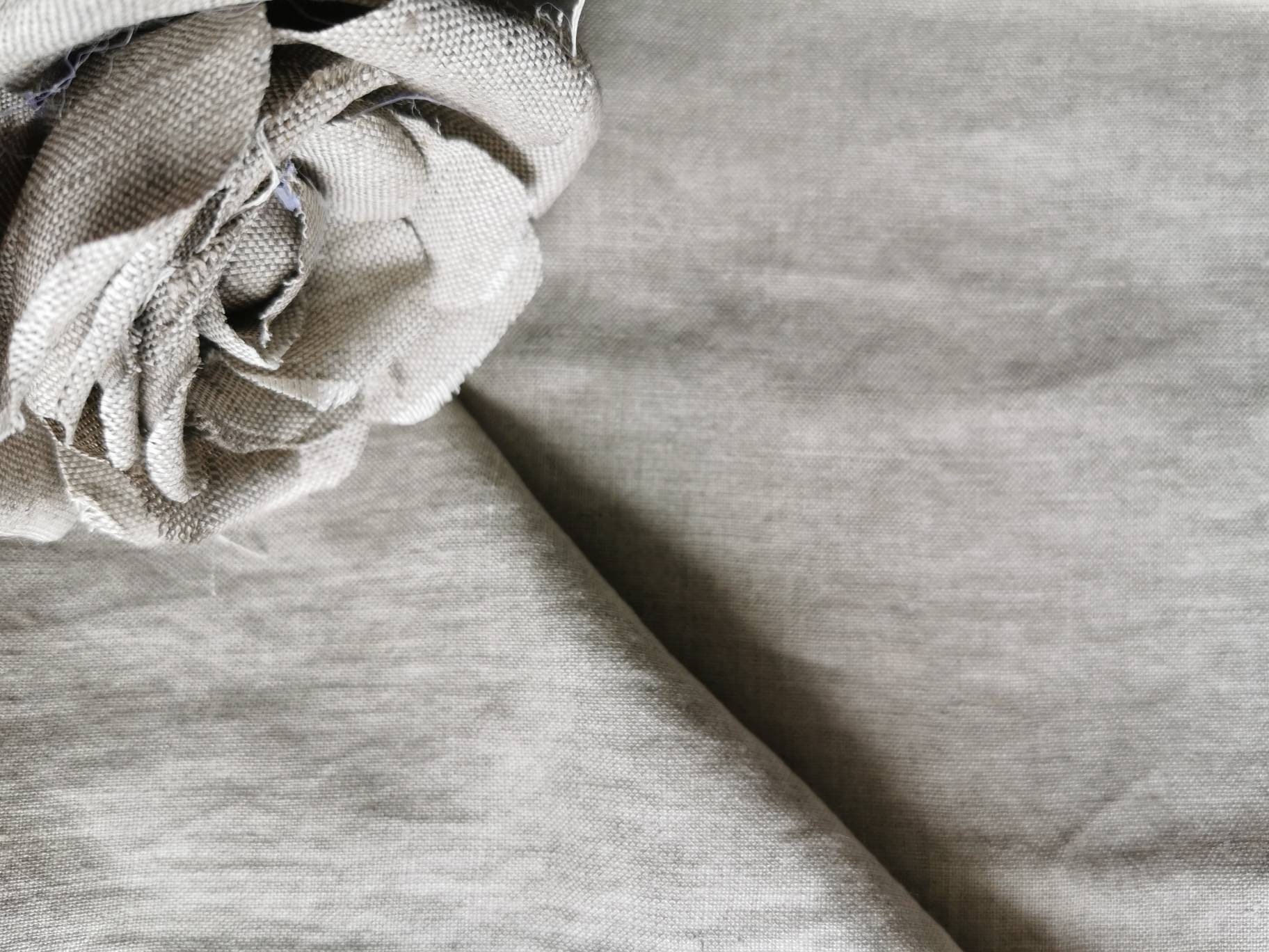 NATURAL UNDYED Linen Fabric by the Yard or Meter Grayish Etsy
