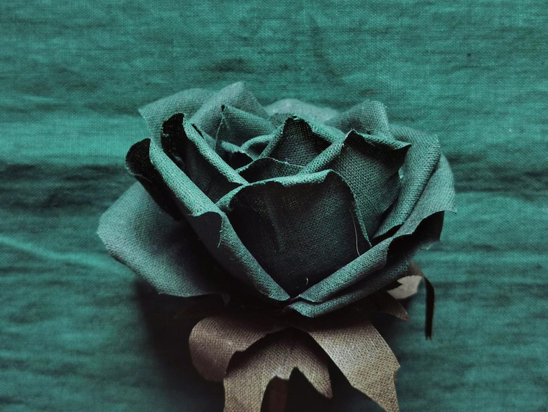 Artificial Roses Linen Rose Fabric Flowers Natural Linen Fabric, 4th ...