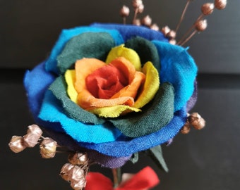 LGBT Anniversaire LINEN ROSE Cadeau d’anniversaire en lin Couple gay fleur de joyeux anniversaire, Cadeau du 4e anniversaire arc-en-ciel gay, Décoration intérieure arc-en-ciel