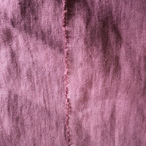 AUBERGINE PURPLE Medium weight linen fabric, Eco friendly clothing Washed linen fabric by the meter or yard image 4