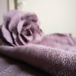 LAVENDER MIST Medium weight linen fabric, Eco friendly clothing Stonewashed linen by the meter or yard