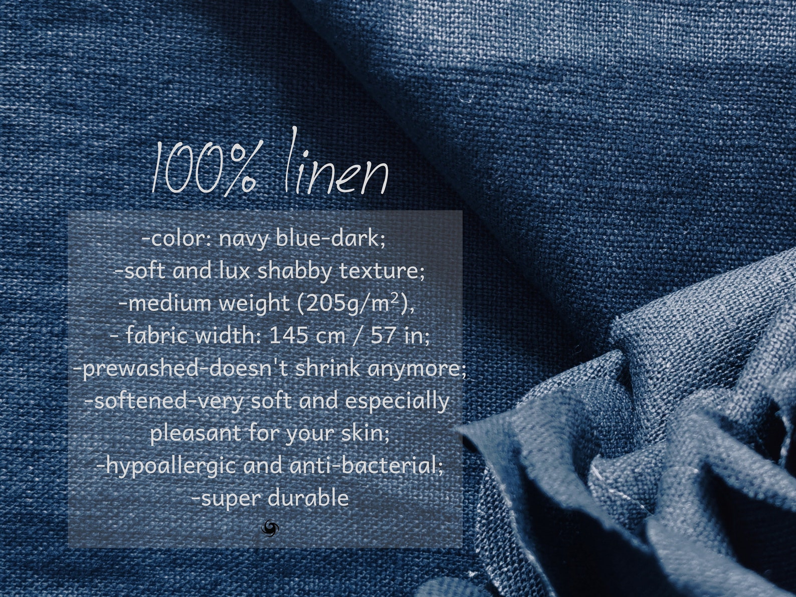 NAVY BLUE Linen Dress Fabric Linen Fabric by the Yard Etsy