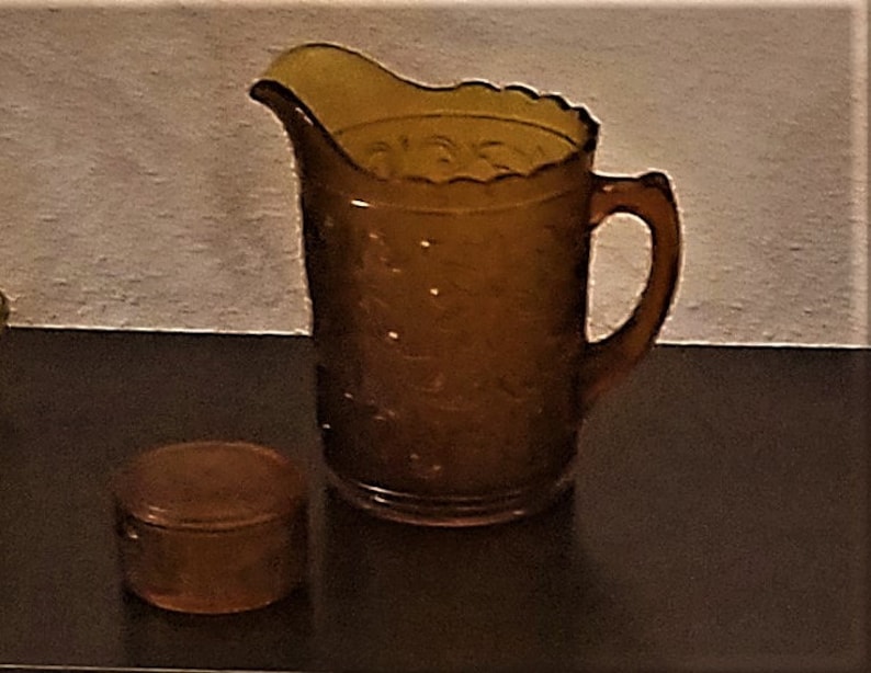 Vintage Amber Tiara Glassware Set Etsy