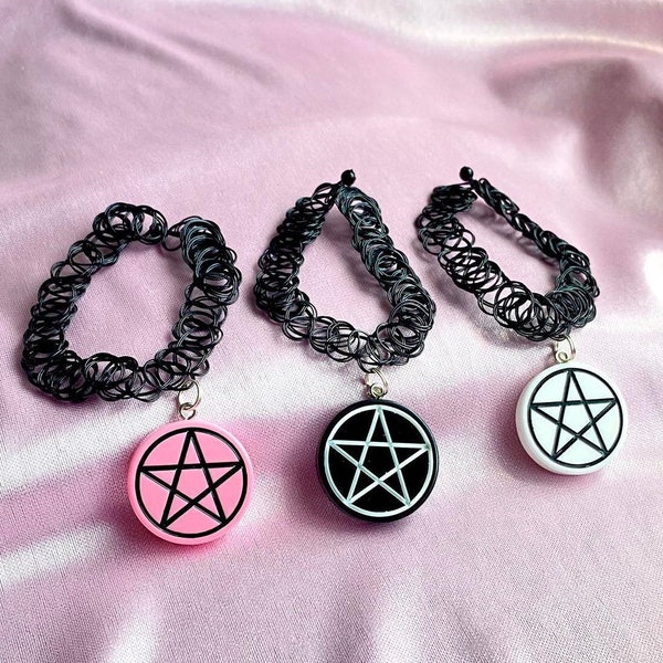 Pentagramm Tattoo Choker