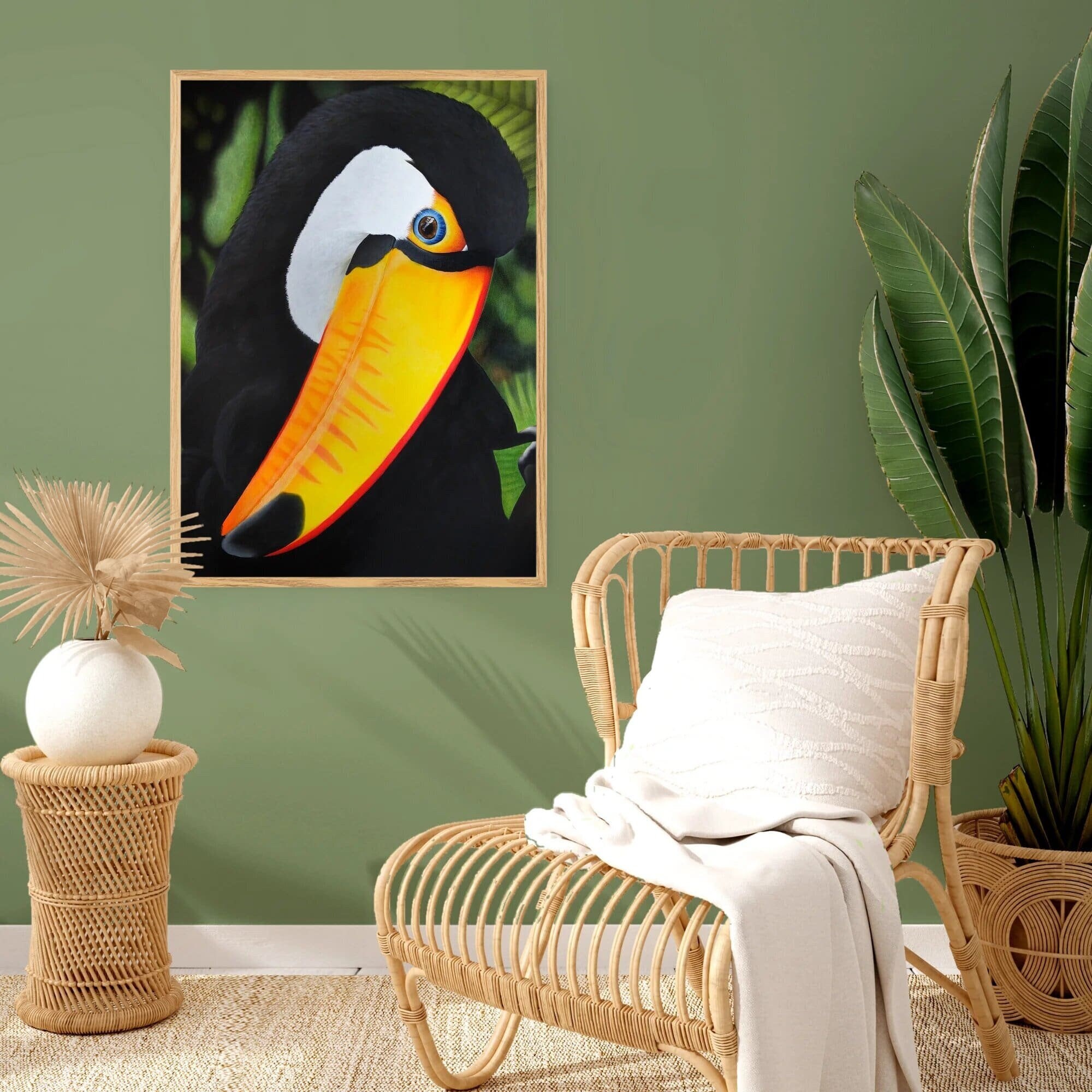Impression d'art Murale Oiseau Toucan Majestueux - Décoration Tropical Exotique
