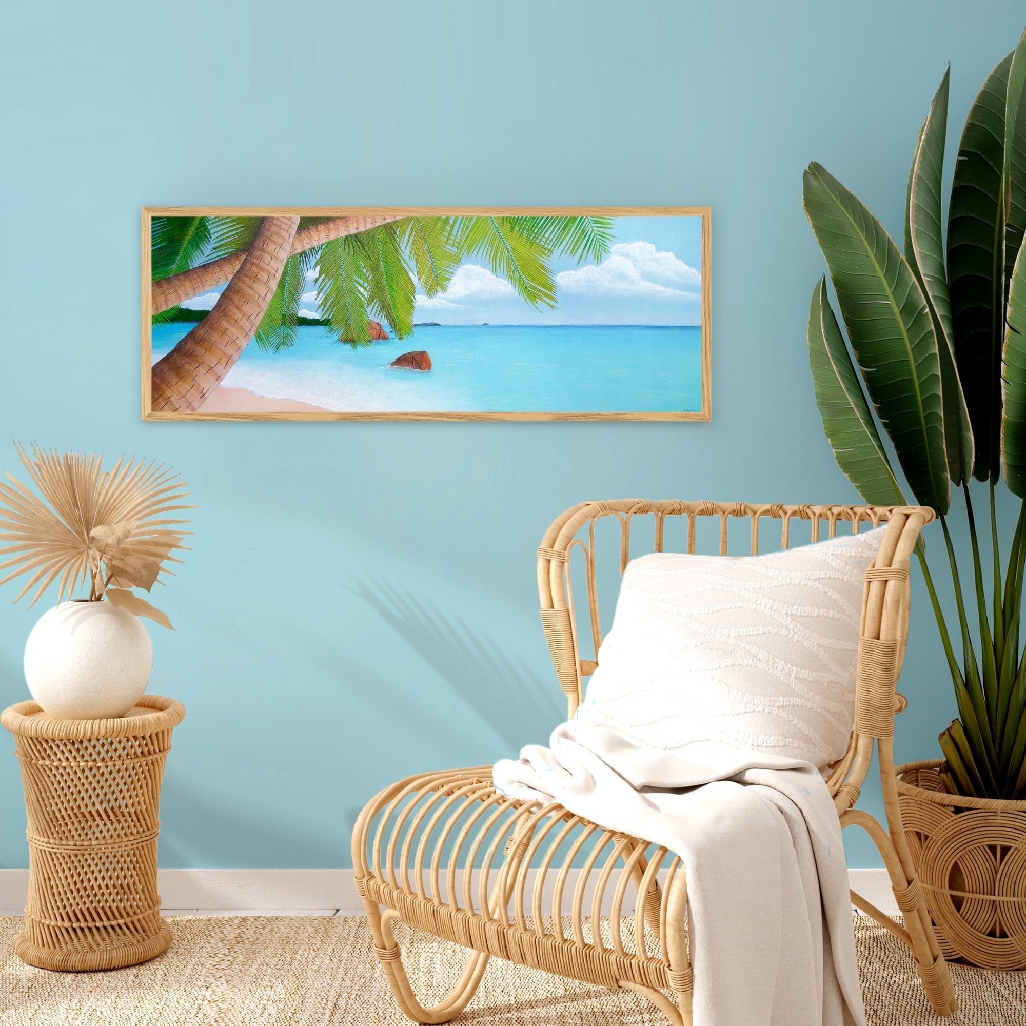 Impression d'art Murale Plage Sauvage - Décoration Tropical Exotique