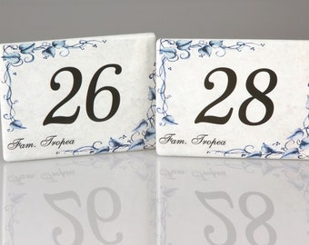 Personalized ceramic house number