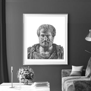 feiner Aristoteles Poster | | Griechische Philosophie Geschenk | Antikes Griechenland Wohndekor | Druckbare Wandkunst | DIGITALER DOWNLOAD | Monochrome Kunst