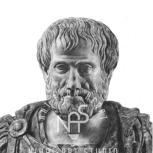 feiner Aristoteles Poster | | Griechische Philosophie Geschenk | Antikes Griechenland Wohndekor | Druckbare Wandkunst | DIGITALER DOWNLOAD | Monochrome Kunst
