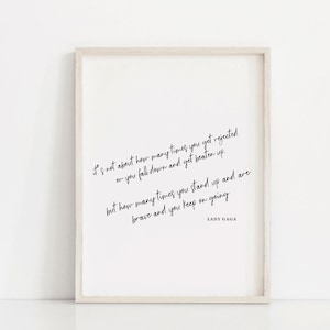 Lady Gaga Quote Print/printable Wall Art/inspirational Quote - Etsy