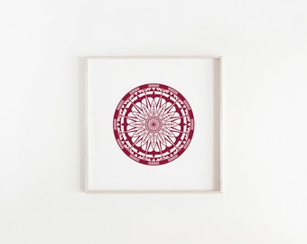 Mandala Print, Instant Download, Digital Print Printable Art