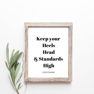 Coco Chanel Print/Inspirational quote print/printable quote/minimalist art/wall art/printable decor