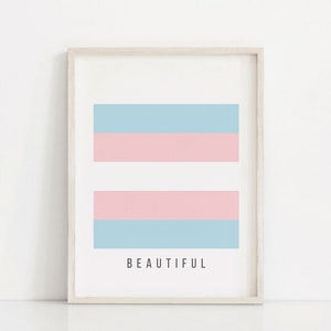 Trans Pride Print/Trans is beautiful Art