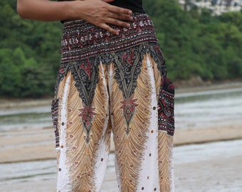 Urban GoCo Pantaloni da Donna Smocked Waist Boho Spiaggia Harem Pants Urban GoCo Pantaloni da Donna Smocked Waist Boho Spiaggia Harem Pants