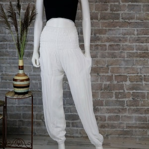 Bohemian Boho Hippie Harem Pants Unisex medieval yoga pants Unisex Elastic Waist Solid Color Festival Summer Beach