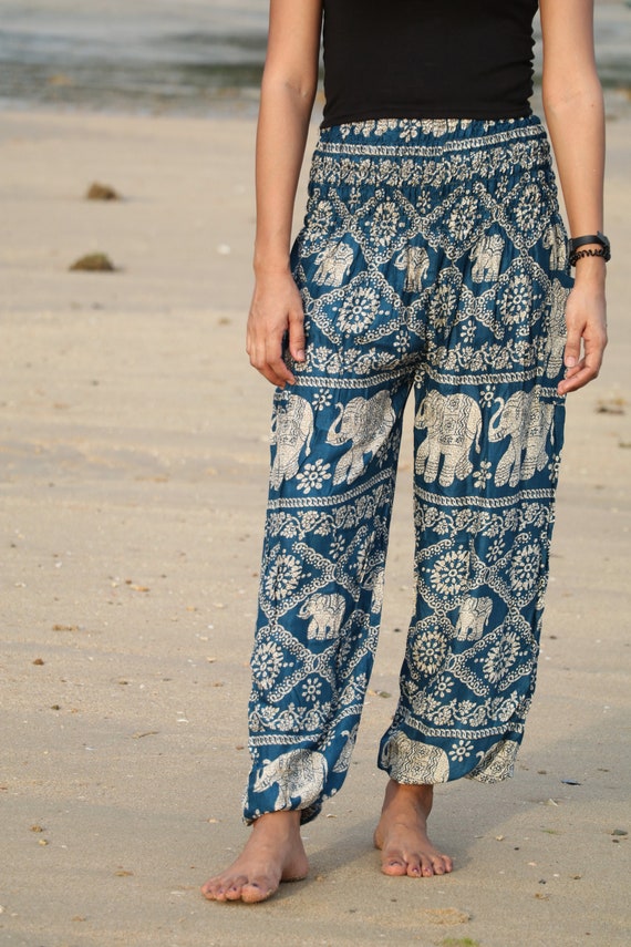 Elephant Pants/ Harem Pants/  Women trousers/ Hippie Pants/ Gypsy/ Yoga Pants/ Casual Trouser/ Baggy pants/ Beach Summer/ Turquiose