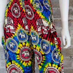 Harem Pants Tie dye Elephant Pants Hippie Aladdin Gypsy Loose Smocked Waist Yoga Pants Casual Trouser Women Baggy Cotton Beach Summer bild 3