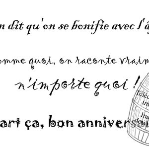 Carte anniversaire - bonification - humoristique
