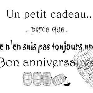 Carte anniversaire - pas un cadeau - humoristique