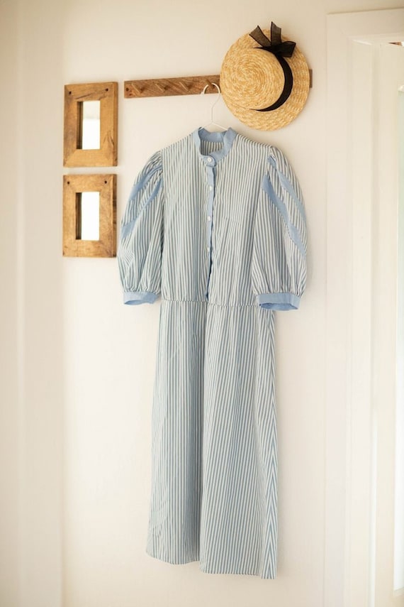 Long Prairie Dress | Striped Vintage dress | Maxi