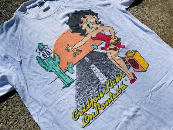 1994 Betty Boop HITCHHIKING Route 66 Tee