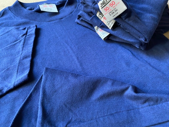 WHOLESALE 4 1980s Deadstock SINGLE STITCH Navy Blu