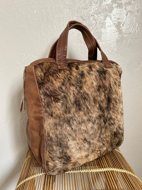 cowhide and leather bag Gem
