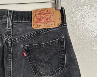 70s VTG LEVIS 501 Black Denim Jeans, 28 x 32