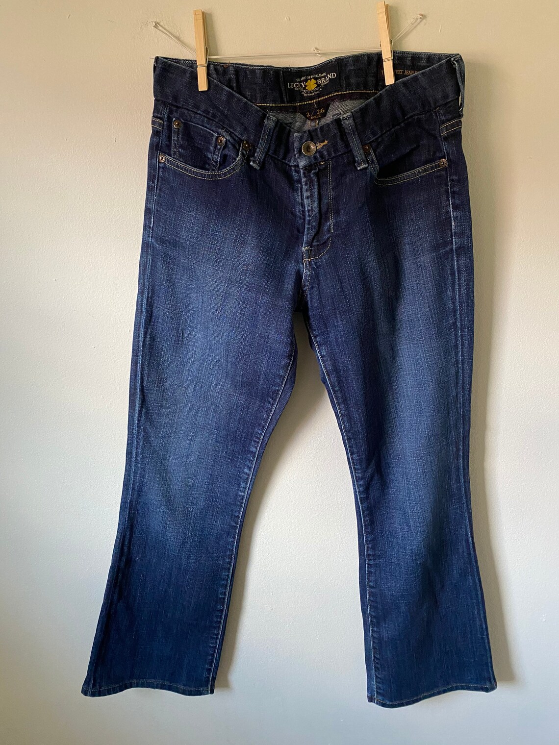 90s VTG LUCKY Mid Rise Jeans 26 | Etsy