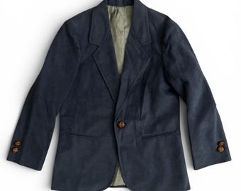 70s KIDS 6/7 Vintage Navy Blue Suit Jacket