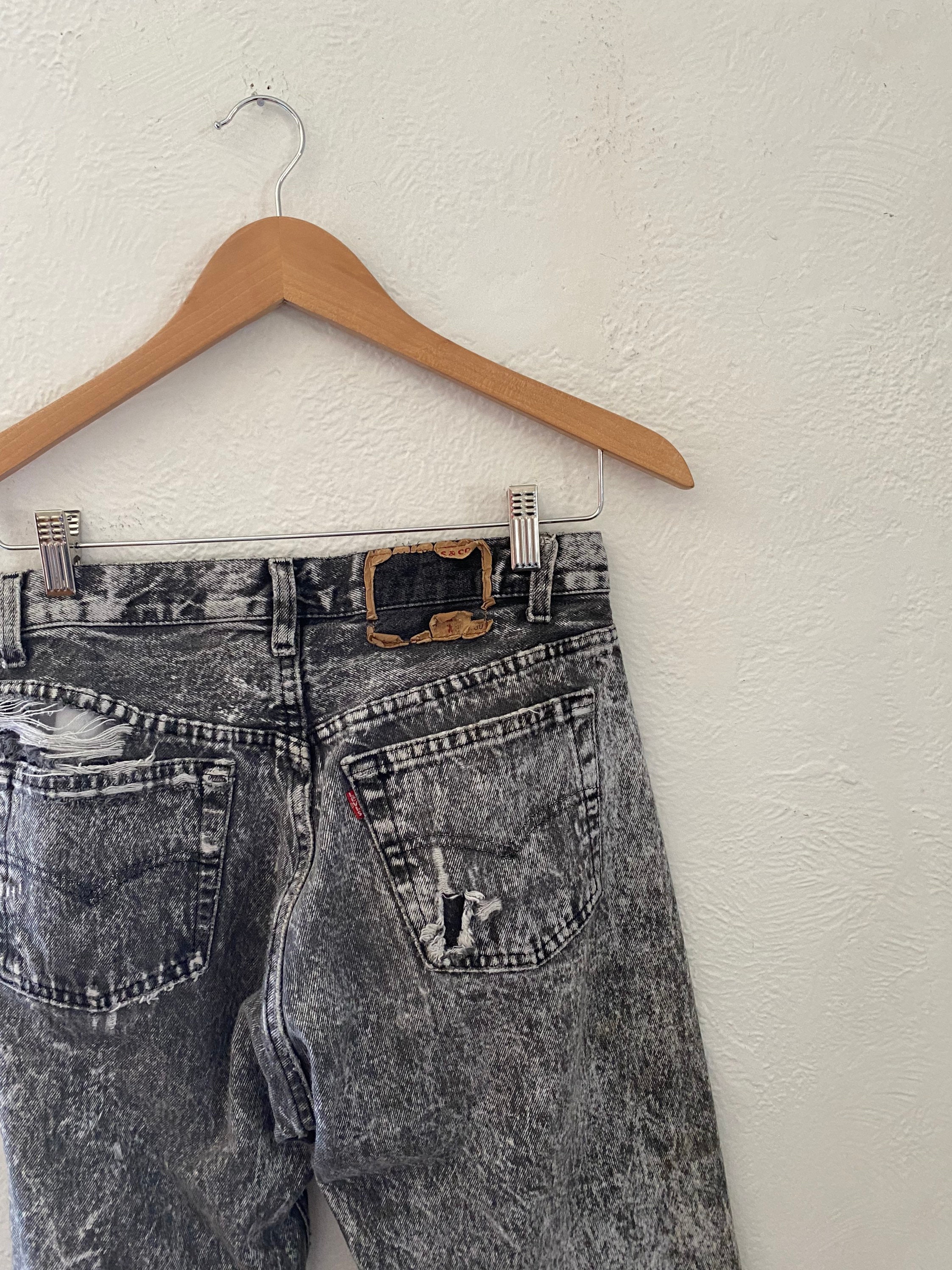 VTG LEVIS 501 Acid Wash Denim Jeans 28 X30 | Etsy