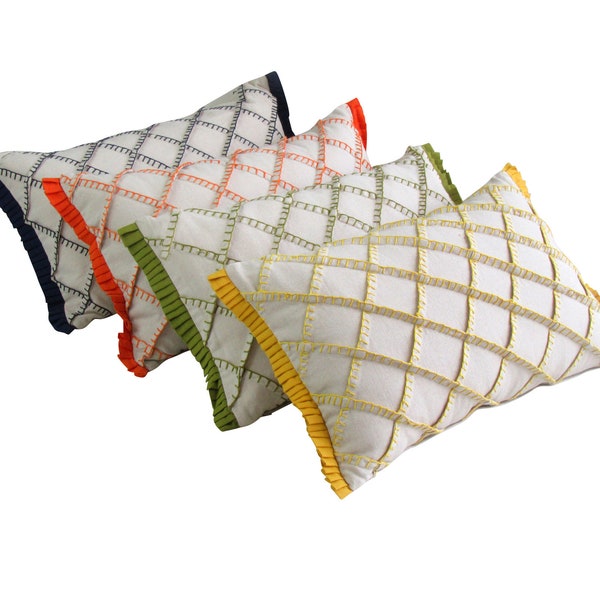 Navy and Green Pillow Covers Etsy