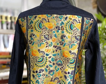 Upcycled Denim Jacket | One of a Kind Women’s Jacket | Handmade Sustainable Fashion | Small