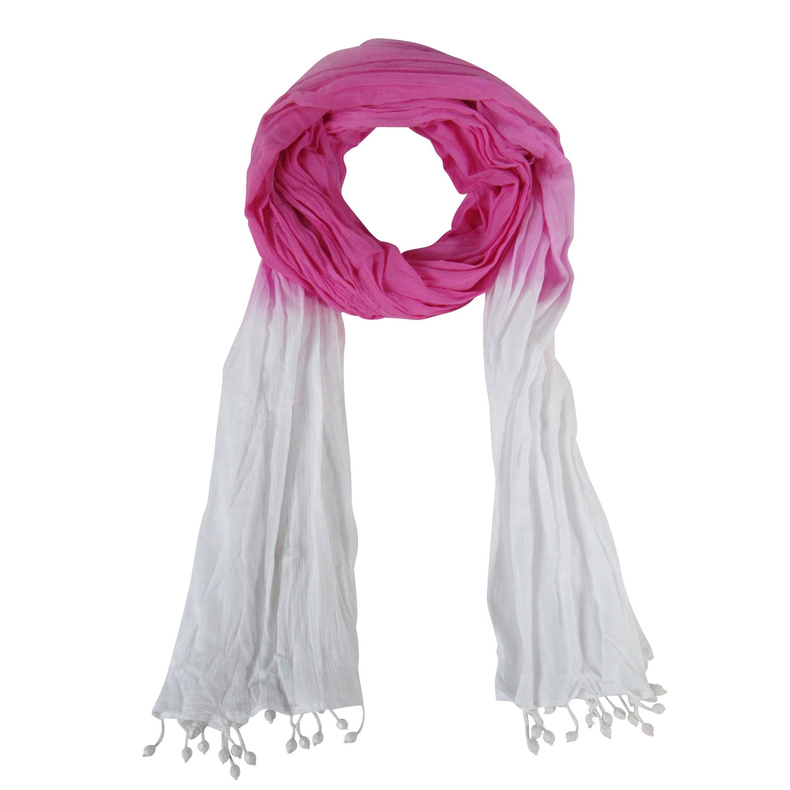 Tiedye Crinkled Scarf Handmade Wide Cotton Summer Scarf Etsy